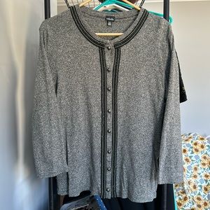 Rafaela Grey & Black Blouse